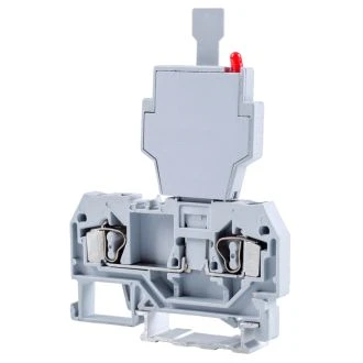 Varnostna vrstna sponka, vzmetna, na šino, siva 250V 6.3A 0.08-4 mm2 2P, TSKC4B
