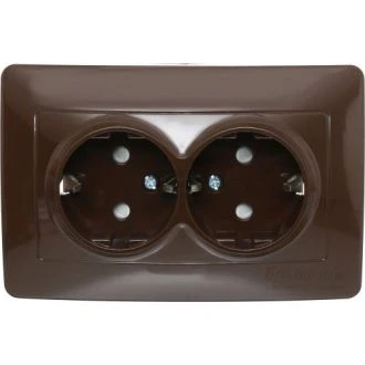 Vtičnica SCHUKO DVOJNA 2P+E 16A 250V~ CB KS, VE16CBKS-B