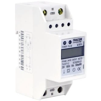 Enotarifni neposredni števec el. energije, 1F, LCD, 2M 230VAC / 10(60)A, TVOF12