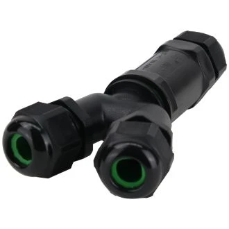 Spojka za spajanje kablov, z uvodnicami, Y razvejanje 0.5-4 mm2, IP68, PC+PA6.6, 5P, 450VAC, 24A, CST4-Y