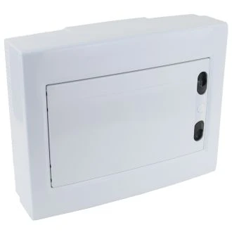 Nadometna razdelilna omara, bela ravna vrata 1×12 (12) modul, IP40, (H×W×D=260×330×92mm), EDFKSN-12/1