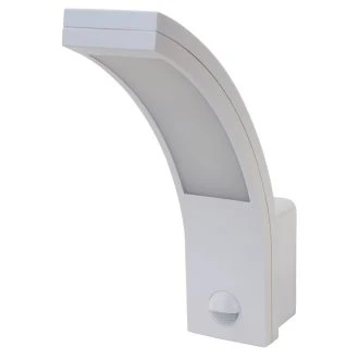 Stenska svetilka s senzorjem gibanja, polkrožna oblika 230VAC, 10W, 140°, 2-9m, 10s-5m, 4500K ,EEI=G, IP54, 800lm, SLI10W
