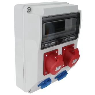 Priključna omarica BREZ ZAŠČITE in BREZ OŽIČENJA Out: 2×SCHUKO+2×32A(3P+N+E), TDB09-12M