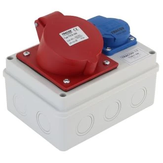 Priključna omarica BREZ ZAŠČITE in BREZ OŽIČENJA Out: 1×SCHUKO+1×32A(3P+N+E), TDB11-0M