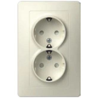Vtičnica SCHUKO DVOJNA 2P+E 16A 250V~ IW KS, VE16IWKS-U