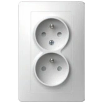 Vtičnica FRANCOSKA DVOJNA 2P+E 16A 250V~ PW KS, VE46PWKS-P