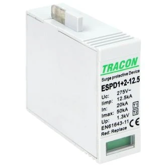 Vložek AC prenapet. odvodnika tipa T1+T2, 12.5 M Uc:275V; Iimp:12,5kA; In:20kA; Imax:50kA; Up:1,3kV, ESPD1+2-12.5M