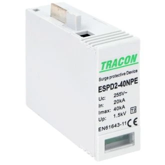 Vložek AC prenapet. odvodnika tipa T2, 40 NPE Uc:275/255V; In:20kA; Imax:40kA; Up:1,3/1,5kV, ESPD2-40NPE