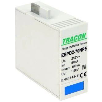 Vložek AC prenapet. odvodnika tipa T2, 70 NPE Uc:275/255V; In:40kA; Imax:70kA; Up:1,7/1,5kV, ESPD2-70NPE
