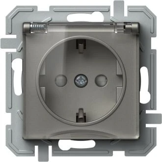 Vtičnica SCHUKO+POKROV LOGIQ 2P+E 16A 250V~ BV TT XO, VQ13TTXO-U