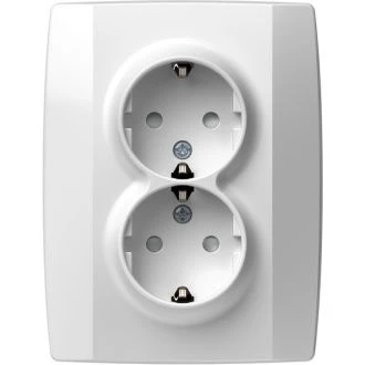 Vtičnica SCHUKO DVOJNA LOGIQ 2P+E 16A 250V~ PW, VQ16PW-U