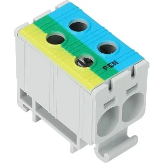 Odcep. vrst. sponka za glavni vod na montažni tir, modr-zel-rum 2.5-35mm2, max. 1000VAC, 1500VDC, max.135A, FLEAL-35/2KZS