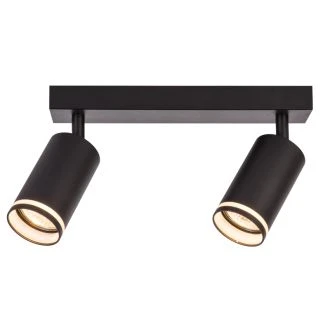 Stropno nastavljivo spot svetilno telo, črno 100-240VAC, 50Hz, 2xGU10, max.2x35W, SPGU10LMA2B