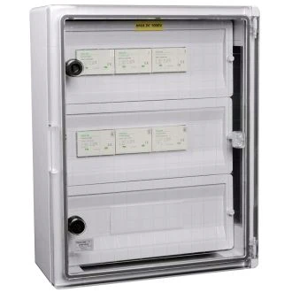 Prenapetostna zaščitna omarica 500x400x170mm, IP65, DC1+2, Un=1000VDC, SPBPVDC6