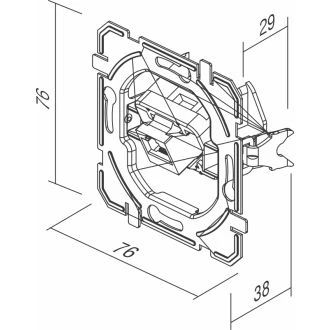 Vtičnica CAT5e KS RJ45 8/8 CB XO, KE37CBXO-U