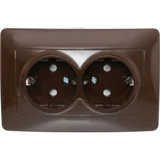 Vtičnica SCHUKO DVOJNA 2P+E 16A 250V~ CB KS, VE16CBKS-U