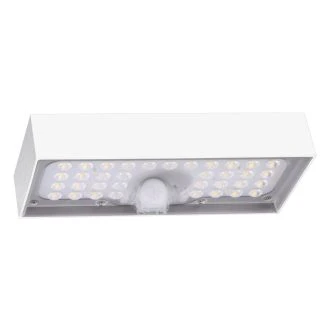 Stenska LED svetilka, solarna+senzor gibanja, bela 6W, 4000K, 900 lm, IP65, 3,7 V, 3Ah, LSBW6W