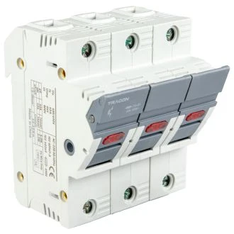 Varovalčno ločilno stikalo za cilindrične varovalke 50A, 14x51mm, Un=400V/690V, AC22B, 3P, LED, CFBL3P50