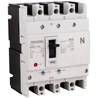 Kompaktni odklopnik 4P,160A,Ir=(0,8-1,0)In,400/415V, 50/60Hz, Icu=36kA, Ics=25kA, AKMN1-160