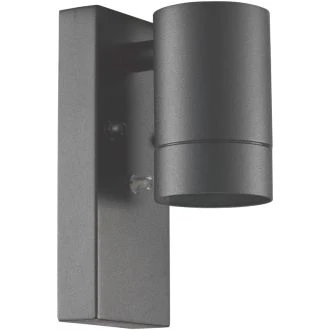 Stensko zunanje spot svetilno telo+somrak/luxomat, antracit 100-240VAC, 50Hz, 1xGU10, max 35W, 30lux, IP44, SPGU10IPFA1A