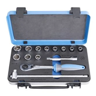 Ključi nasadni 1/2" v kovinski kaseti UNIOR 190BI6P14, 10-24mm/14kos, 611940