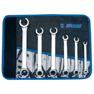 Ključi obročni odprti krivi v torbici UNIOR 183/2CT, 8-24mm/6kos, 615467