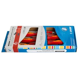 Izvijači ploščato križni vde tbi v kart. UNIOR 603CS6ATVT, s preizk., 3x PL/2x PH /1xpreiz. / 6kos, 617654