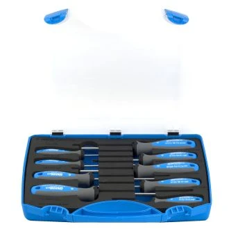 Izvijači ploščato križni tbi v pvc kas. UNIOR 607PB9TBI, 4x PL/2x PH/3x PZ/9kos, 621419