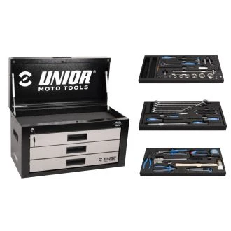 Garnitura orodja enduro essentials UNIOR 3800ENDURO, v kovinskem predalniku., 61kos, 629530