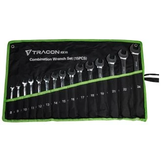 Set viličastih obročnih ključev 8,9,10,11,12,13,14,15,16,17,18,19,21,22,24mm, KK15