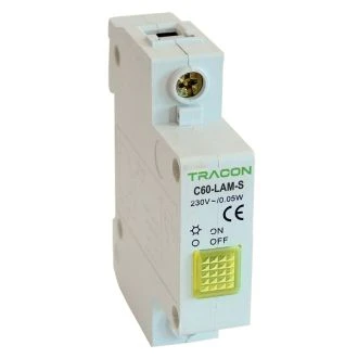 Vrstna signalna svetilka, 230 V, LED, 0,6 W, rumena, C60-LAM-S-L