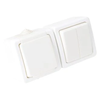 Nadometno serijsko stikalo z vtičnico 16A/250V, IP54, TR-PH09