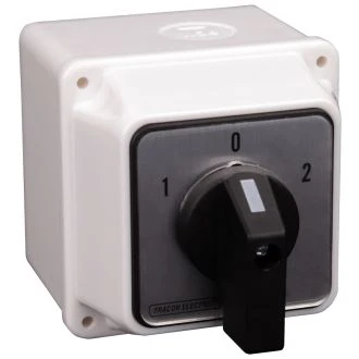 Grebenasto stikalo z ohišjem 2x3P, 20A, 400V, (1-0-2), 60°, IP65, TKV-206/3T65