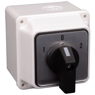 Grebenasto stikalo z ohišjem 2x3P, 32A 400V, (1-0-2), 60°, IP65, TKV-326/3T65