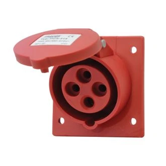 Vgradna kotna industrijska vtičnica 16A, 400V, 3P+E, IP44, TICS-314