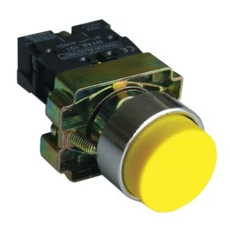 Tipka izbočena z ohišjem, rumena, 1×NO, 3A/240V AC, IP44, NYGBL51ST