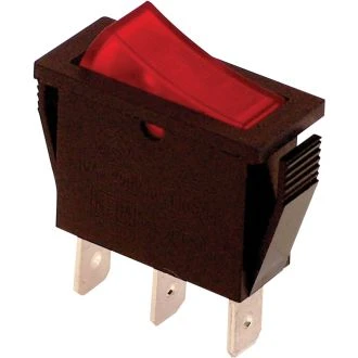 Ročno stikalo, svetilno, ON-OF, rdeče, 250V AC, 16(6)A, TES-21