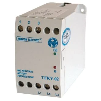 Zaščitni rele za opazovanje napetosti na trifaznem sistemu 3×400V AC ( 0,7-1,2)xUn fix, 5A/250V AC, TFKV-02