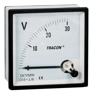 Analogni voltmeter za enosmerno napetost, 96×96mm, 250V DC, DCVM96-250