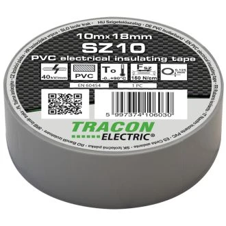 PVC izolirni trak 10m x 18mm siv, 10 kos, SZ10