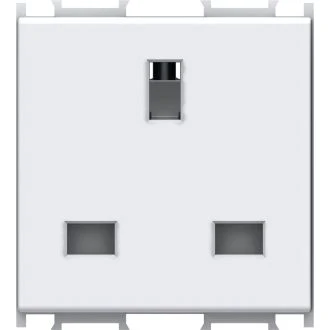 Vtičnica BRITANSKA BS 1363-2+KS 2P+E 13A 250V~ 2M PW, VM52PW-U