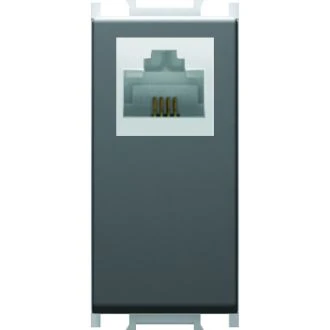 Vtičnica TEL LT RJ11 6/4 1M SB, KM30SB-U