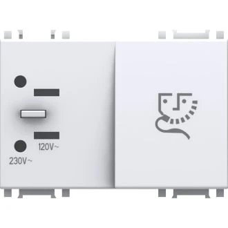 Vtičnica za brivnik 2.5A 230V~/15A 110V~ 3M PW, EM60PW-U