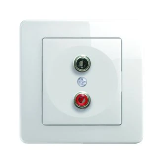 Vtičnica AUDIO 2xRCA PW, KE22PW-B