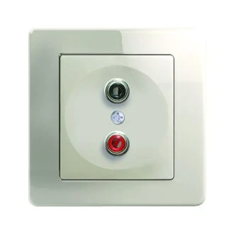 Vtičnica AUDIO 2xRCA IW, KE22IW-B
