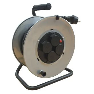 Kabelski podaljšek na kolutu 4xSHUKO, 25m, 250V AC, 16A,3x2,5mm2, H07RN-F, KD-6/25-R