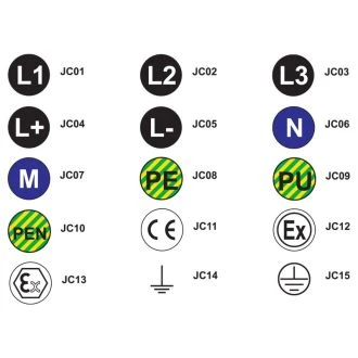 Samolepilna etiketa, d=20 mm, (PU), 30 kos, JC09