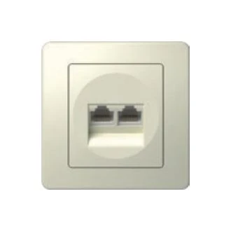 Vtičnica CAT5e KS dvojna 2x RJ45 8/8 IW, KE39IW-B