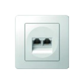 Vtičnica CAT5e KS dvojna 2x RJ45 8/8 PW, KE39PW-U