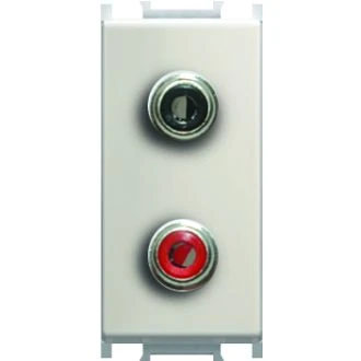 Vtičnica AUDIO 2xRCA 1M IW, KM22IW-U